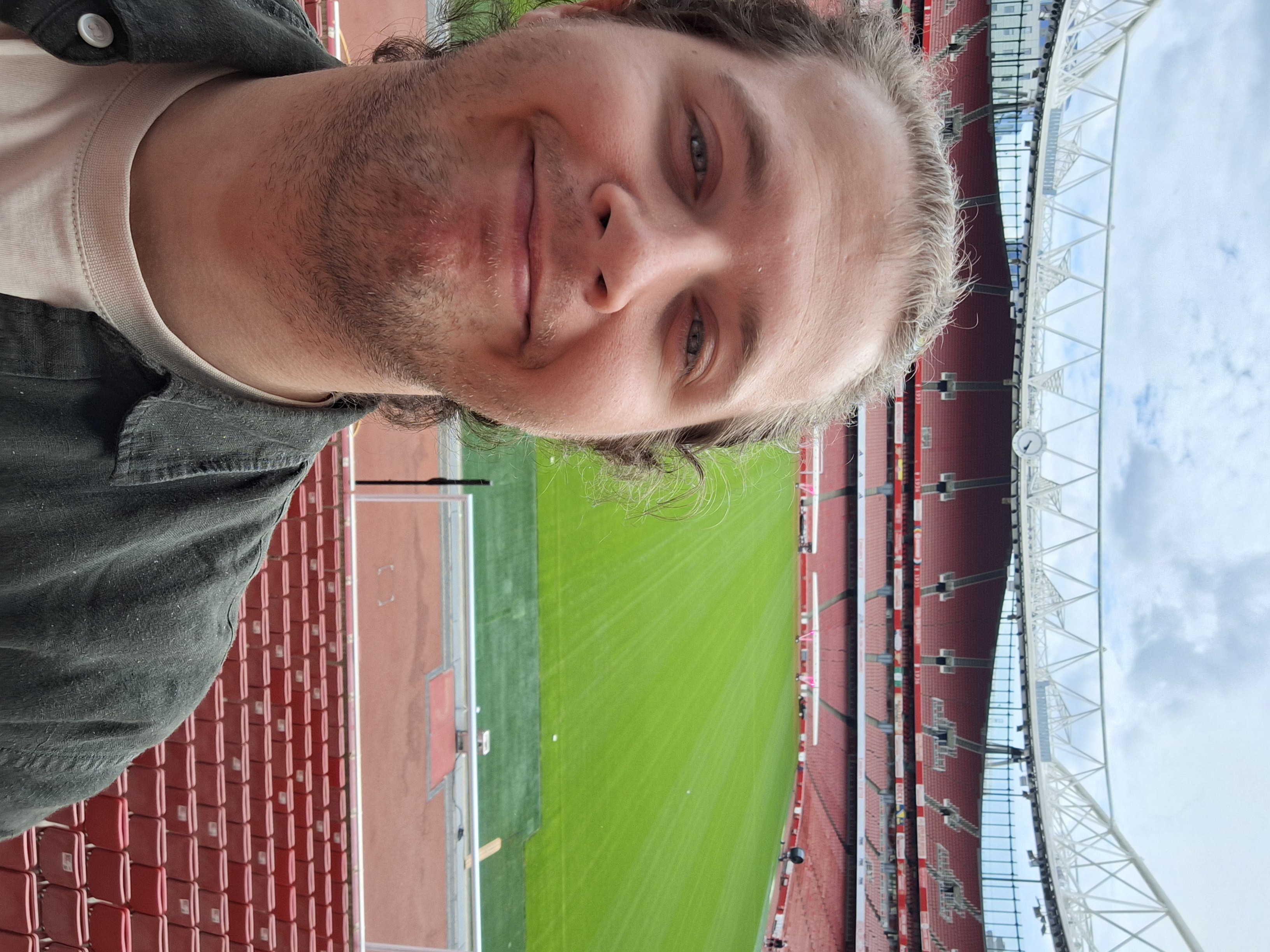 A photo of me at Arsenal Stadium